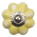 Good in Style Porseleinen meubelknop bloem geel wit gestippeld Good in Style Porseleinen meubelknop bloem geel wit gestippeld