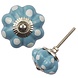 Good in Style Porseleinen knop bloem blauw wit gestippeld Good in Style Porseleinen knop bloem blauw wit gestippeld
