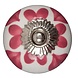 Good in Style Porseleinen meubelknop wit roze hartjes Good in Style Porseleinen meubelknop wit roze hartjes