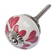 Good in Style Porseleinen meubelknop wit roze hartjes Good in Style Porseleinen meubelknop wit roze hartjes