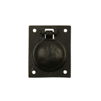 Gietijzeren luikring 51x62mm zwartgelakt