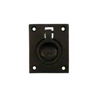 Gietijzeren luikring 51x62mm zwartgelakt
