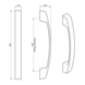 Fingertip Designs Handgreep gepolijst koper finish- Oxford Fingertip Designs Handgreep gepolijst koper finish- Oxford
