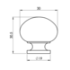 Fingertip Designs Bronzen knopje 30 mm, model paddestoel Fingertip Designs Bronzen knopje 30 mm, model paddestoel