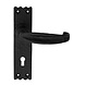 Ludlow Foundries Gietijzeren deurkruk op schild - sleutelgat - Slimline Ludlow Foundries Gietijzeren deurkruk op schild - sleutelgat - Slimline
