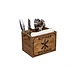 Gifts Amsterdam Bestekbakje hout "Kitchen storage" leren greepjes Gifts Amsterdam Bestekbakje hout "Kitchen storage" leren greepjes