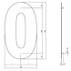 Intersteel Huisnummer 0 XXL 500 mm Rvs / mat zwart Intersteel Huisnummer 0 XXL 500 mm Rvs / mat zwart