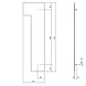 Intersteel Huisnummer 1 XXL 500 mm Rvs / mat zwart Intersteel Huisnummer 1 XXL 500 mm Rvs / mat zwart
