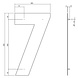 Intersteel Huisnummer 7 XXL 500 mm Rvs / mat zwart Intersteel Huisnummer 7 XXL 500 mm Rvs / mat zwart