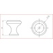 Ludlow Foundries Smeedijzeren kastdeurknop 30mm - pewter finish Ludlow Foundries Smeedijzeren kastdeurknop 30mm - pewter finish