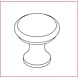 Ludlow Foundries Smeedijzeren kastdeurknop 30mm - pewter finish Ludlow Foundries Smeedijzeren kastdeurknop 30mm - pewter finish