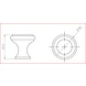 Ludlow Foundries Smeedijzeren kastdeurknop 40mm - pewter finish Ludlow Foundries Smeedijzeren kastdeurknop 40mm - pewter finish
