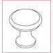 Ludlow Foundries Smeedijzeren kastdeurknop 40mm - pewter finish Ludlow Foundries Smeedijzeren kastdeurknop 40mm - pewter finish