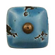 Good in Style Porseleinen knop vierkant blauw/zwart Good in Style Porseleinen knop vierkant blauw/zwart