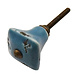 Good in Style Porseleinen knop vierkant blauw/zwart Good in Style Porseleinen knop vierkant blauw/zwart