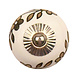 Porseleinen knop wit met gouden bloemen Porseleinen knop wit met gouden bloemen