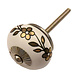 Good in Style Porseleinen knop wit met gouden bloemen Good in Style Porseleinen knop wit met gouden bloemen