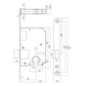 Intersteel Woningbouw cilinder kastslot 55mm zwart gelakt Intersteel Woningbouw cilinder kastslot 55mm zwart gelakt