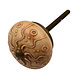 Porseleinen knop 40mm Flora CK7155 zandsteen bruin Porseleinen knop 40mm Flora CK7155 zandsteen bruin