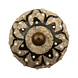 Good in Style Meubelknop 40mm grijs/beige met zwarte bloem Good in Style Meubelknop 40mm grijs/beige met zwarte bloem