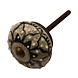 Good in Style Meubelknop 40mm grijs/beige met zwarte bloem Good in Style Meubelknop 40mm grijs/beige met zwarte bloem