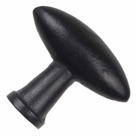 Gietijzeren kastdeurknop ovaal - 46mm