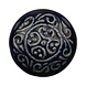 Good in Style Porseleinen knop 41,5mm donkerblauw met plantmotief Good in Style Porseleinen knop 41,5mm donkerblauw met plantmotief
