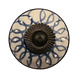 Porseleinen knop 40mm bloempatroon blauw Porseleinen knop 40mm bloempatroon blauw