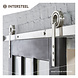 Intersteel Schuifdeursysteem 2 meter staal | Roestvast staal | geborsteld Intersteel Schuifdeursysteem 2 meter staal | Roestvast staal | geborsteld