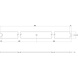 Intersteel Tussenrail 90cm in mat zwart voor schuideursysteem Intersteel Tussenrail 90cm in mat zwart voor schuideursysteem