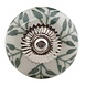 Good in Style Porseleinen meubelknop wit met groen blaadjes Good in Style Porseleinen meubelknop wit met groen blaadjes