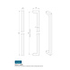 Eurospec "Steelworx" handgreep | 469mm |vierkant | mat zwart | RVS Eurospec "Steelworx" handgreep | 469mm |vierkant | mat zwart | RVS