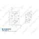 Eurospec Bladscharnier | 102 x 76mm | antiek brons | rechthoekig Eurospec Bladscharnier | 102 x 76mm | antiek brons | rechthoekig