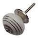 Good in Style Porseleinen meubelknop wit zilver gestreept Good in Style Porseleinen meubelknop wit zilver gestreept