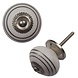 Good in Style Porseleinen meubelknop wit zilver gestreept Good in Style Porseleinen meubelknop wit zilver gestreept