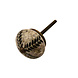 Good in Style Porseleinen knop 40mm grijs met zwarte blaadjes Good in Style Porseleinen knop 40mm grijs met zwarte blaadjes