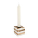 Gifts Amsterdam Kandelaar "Stripes" naturel/wit vierkant hout 6x6x5cm Gifts Amsterdam Kandelaar "Stripes" naturel/wit vierkant hout 6x6x5cm