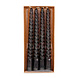 Gifts Amsterdam Tafelkaars "Twist" zwart 2x2x20cm 4 stuks Gifts Amsterdam Tafelkaars "Twist" zwart 2x2x20cm 4 stuks
