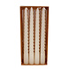 Gifts Amsterdam Tafelkaars "Twist" ivoorwit 2x2x20cm 4 stuks Gifts Amsterdam Tafelkaars "Twist" ivoorwit 2x2x20cm 4 stuks