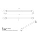 Fingertip Designs Handgreep "Buis" industrieel | tin-effect | 320mm Fingertip Designs Handgreep "Buis" industrieel | tin-effect | 320mm