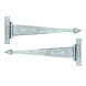 Ludlow Foundries 2x Smeedijzeren scharnier spits 166mm | tin-effect Ludlow Foundries 2x Smeedijzeren scharnier spits 166mm | tin-effect