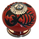 Good in Style Meubelknop porselein reliëf Deco kreeft rood zwart Good in Style Meubelknop porselein reliëf Deco kreeft rood zwart