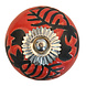 Good in Style Meubelknop porselein reliëf Deco kreeft rood zwart Good in Style Meubelknop porselein reliëf Deco kreeft rood zwart