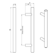 Fingertip Designs Stalen T-Bar greep | 188 mm | mat zwart Fingertip Designs Stalen T-Bar greep | 188 mm | mat zwart