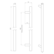 fingertips design Stalen T-Bar greep | 348 mm | satijn nikkel fingertips design Stalen T-Bar greep | 348 mm | satijn nikkel
