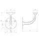 Carlisle Brass Leuninghouder 72 mm | gepolijst messing | vlak zadel Carlisle Brass Leuninghouder 72 mm | gepolijst messing | vlak zadel