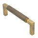Messtique Meubelgreep Knurled 103mm | antiek messing Messtique Meubelgreep Knurled 103mm | antiek messing