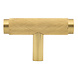 Messtique Kastknop Knurled T-Bar | 50mm | gepolijst messing Messtique Kastknop Knurled T-Bar | 50mm | gepolijst messing