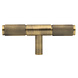 Messtique Kastknop Knurled T-Bar | 75mm | antiek Messtique Kastknop Knurled T-Bar | 75mm | antiek