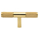 Messtique Kastknop Knurled T-Bar | 75mm | gepolijst messing Messtique Kastknop Knurled T-Bar | 75mm | gepolijst messing